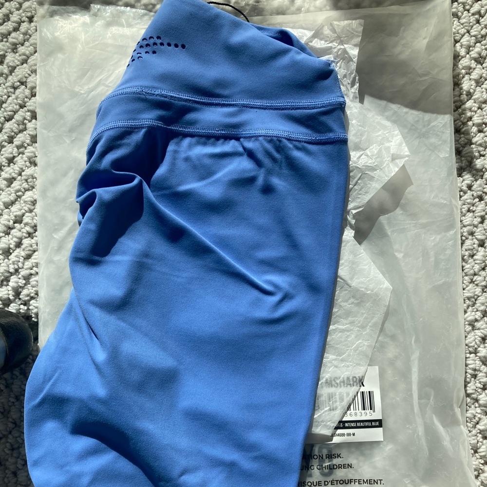 Whitney Simmons Gymshark shorts beautiful blue